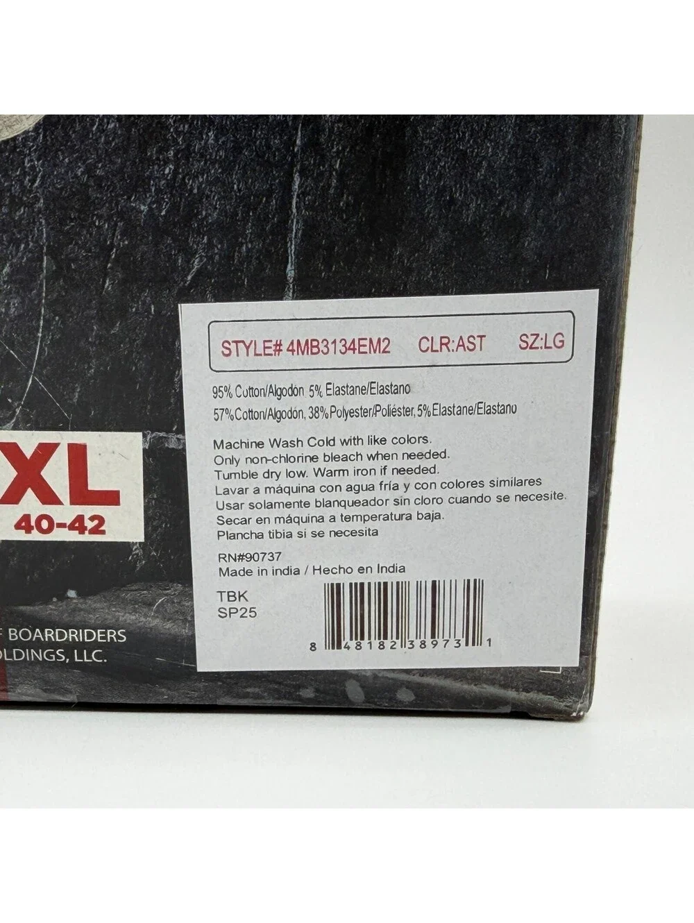 Element 4 Pack Cotton Stretch Fly Front Boxer Briefs Black Men's L Boxer Briefs